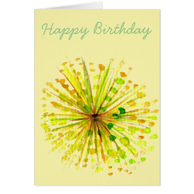 Yellow wildflower dandelion watercolor flower (Devant)