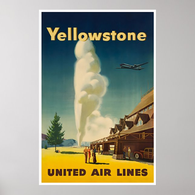 Yellowstone Art National Park Poster United Print (Devant)