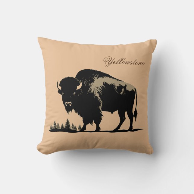 Yellowstone Buffalo Coussin (Recto)