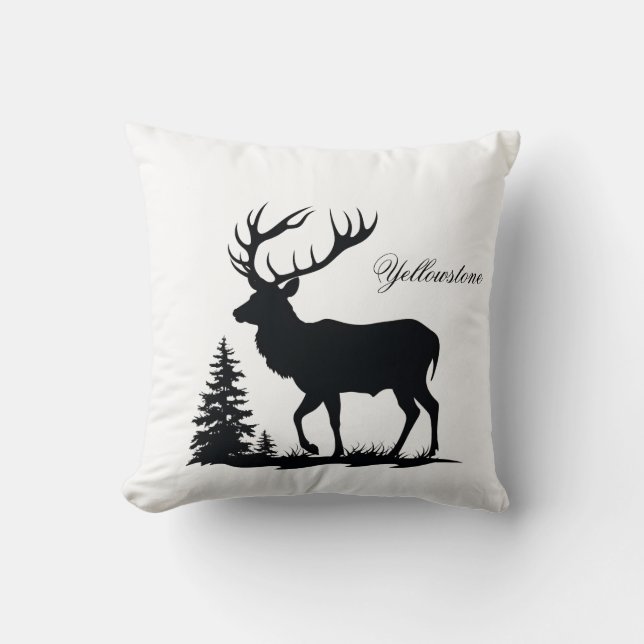 Yellowstone Elk Coussin (Recto)