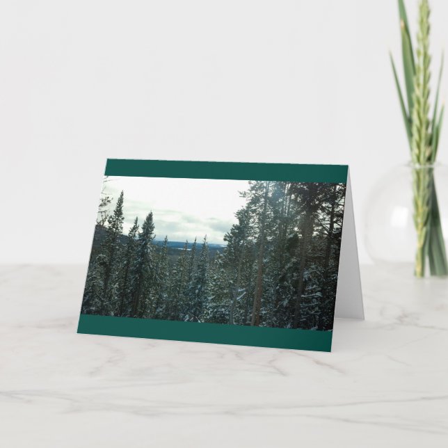Yellowstone en hiver Carte Noël ou Vacances (Devant)