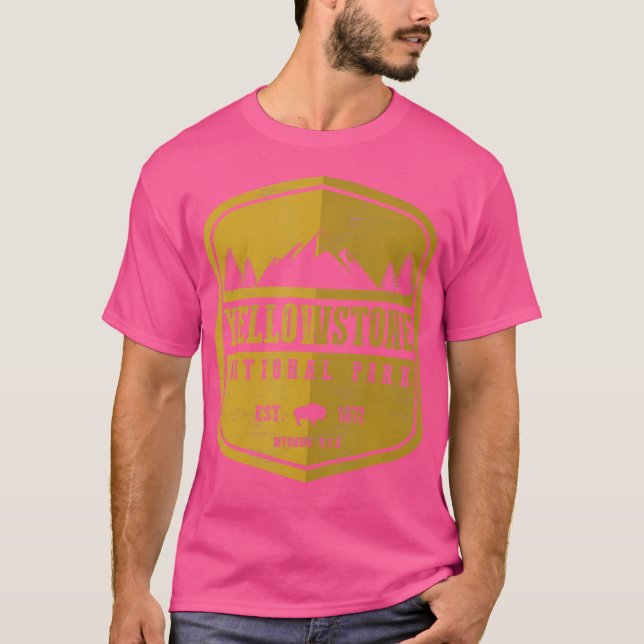 Yellowstone National Park Tshirt I Love Randonnée  (Devant)