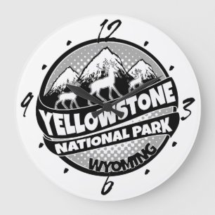 Yellowstone National Park Wyoming horloge noire