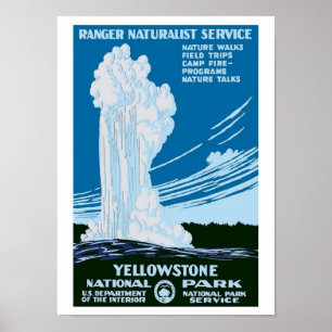 "Yellowstone Park" Vintage WPA Poster