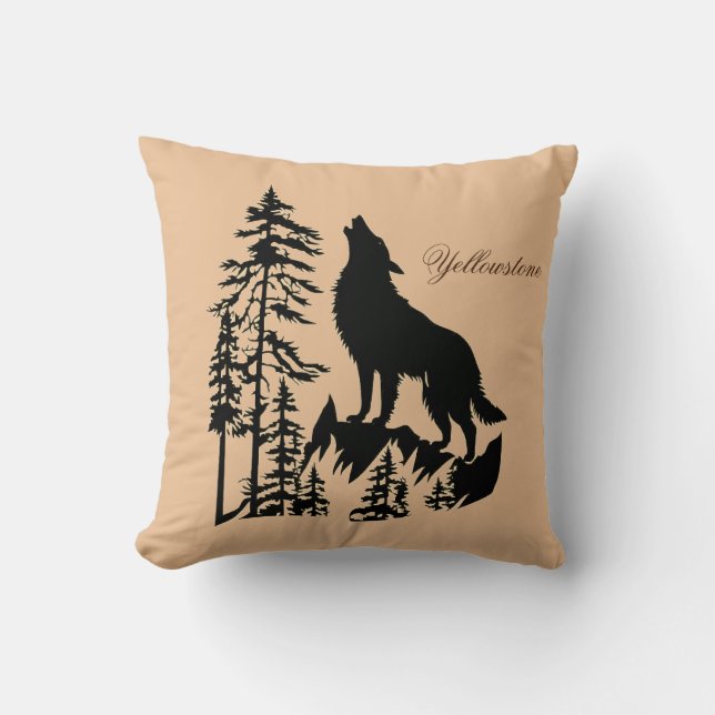 Yellowstone Wolf Coussin (Recto)