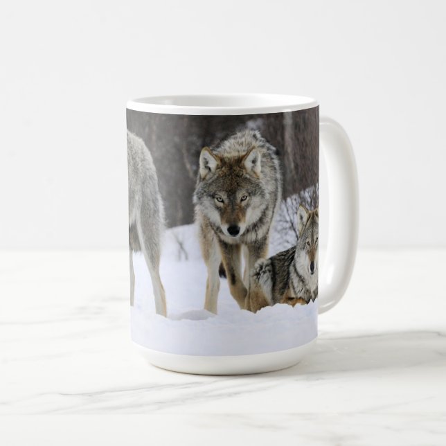 Yellowstone Wolves Coffee Mug (Devant droit)