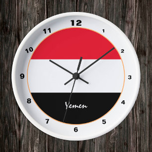 Yemen Flag, Yemen trendy Accueil / horloge design