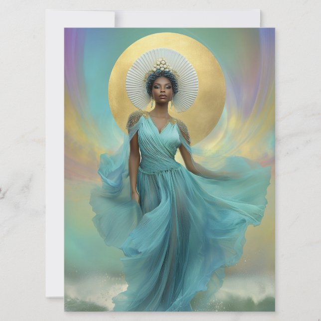 Yemoja : Carte de méditation d'autel de déesse (Devant)