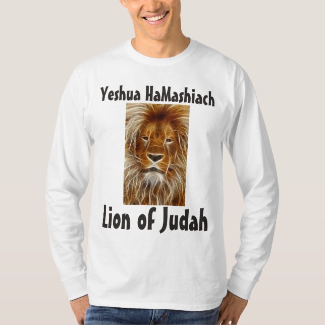 Yeshua HaMashiach, LION DE T-shirts JUDAH (Devant)