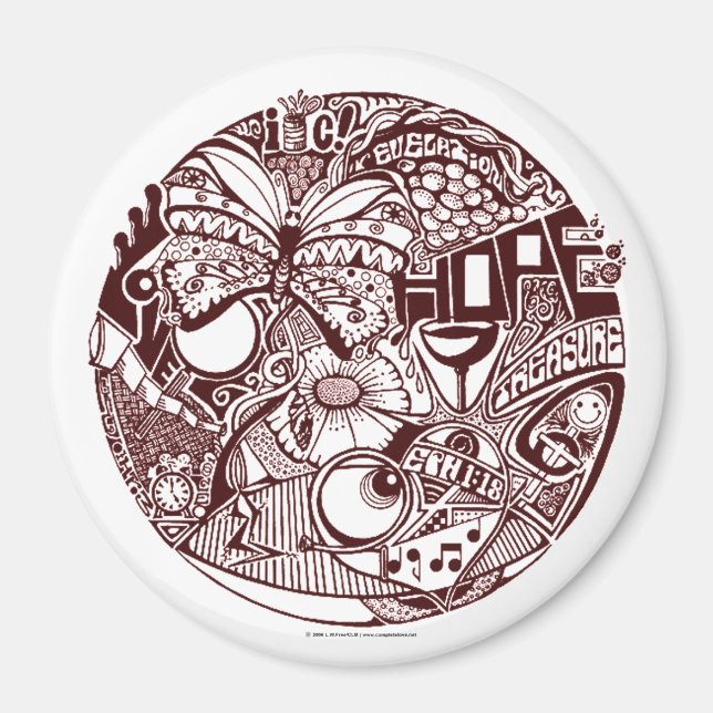 "Yeux 2 Coeur" - Aimant (Devant)