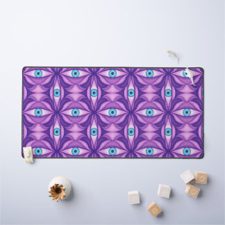 Yeux bleus dans un feuillage pourpre Art botanique