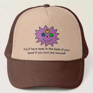Yeux dans le casquette arrière