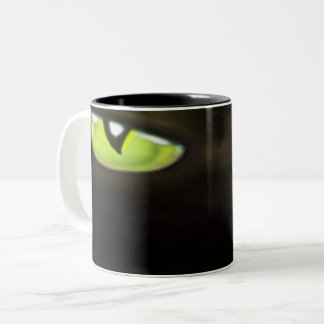 Yeux de chat Mug de café à deux tons
