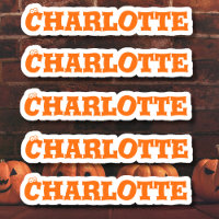 Yeux d'Halloween | Sticker de nom de couleur Citro