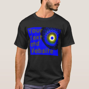 Yeux doré avec votre texte Mens T-shirt noir