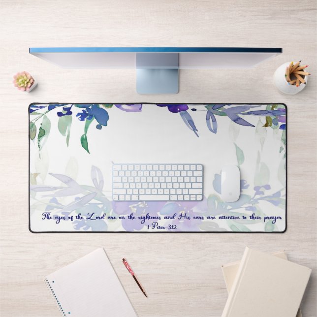 Yeux du Seigneur florale pourpre écriture (Bureau 1)