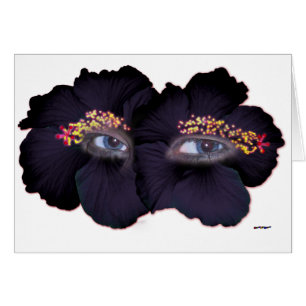 Yeux Hibiscus - Noir/Violet