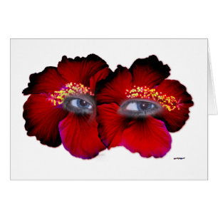 Yeux Hibiscus - Rouge et Noir