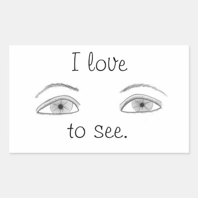 Yeux - J'aime voir, autocollants (Devant)