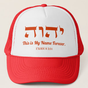 YHWH Nom sacré de Dieu pour toujours Casquette rou