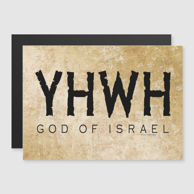 YHWH (Yahvé, Éternel) Dieu Israël Tétragrammaton (Devant / Derrière)