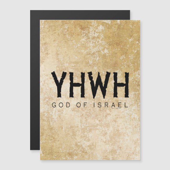 YHWH (Yahweh, Jehovah) Dieu Israël Tétragrammaton (Devant / Derrière)
