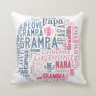 Yin et coussin de grand-maman et de grand-papa de
