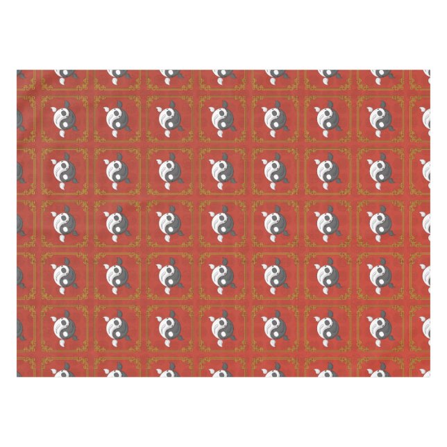 Yin et Yang la nappe de Koi (Devant (Horizontal))