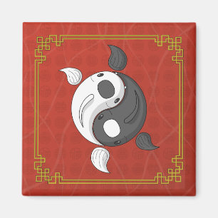 Yin et Yang le aimant de Koi