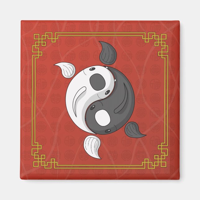 Yin et Yang le aimant de Koi (Devant)