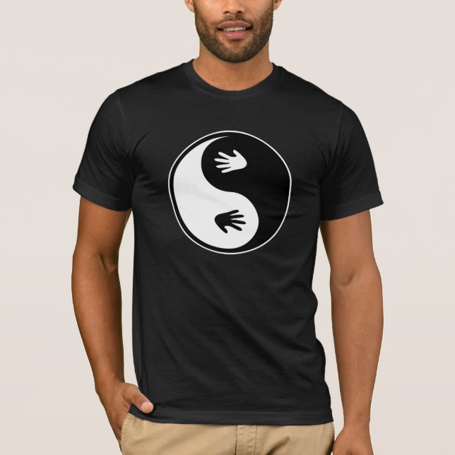 Yin Yang avec le T-shirt de mains (Devant)