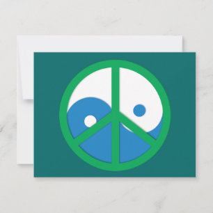 Yin-Yang avec signe de paix