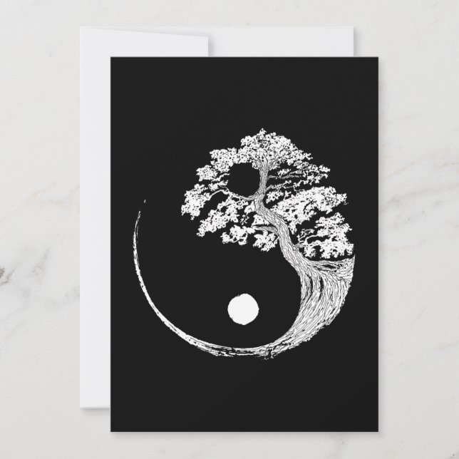 Yin Yang Bonsai Tree Japonais Bouddhiste Zen (Devant)