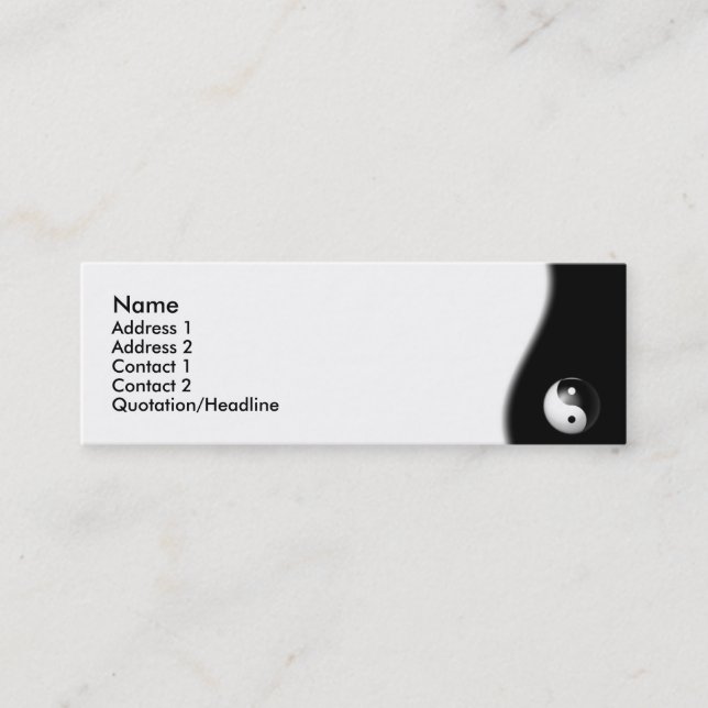 Yin-Yang Carte de visite (Devant)