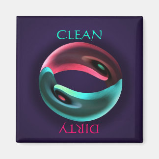 Yin Yang Clean Lave-vaisselle Magnet