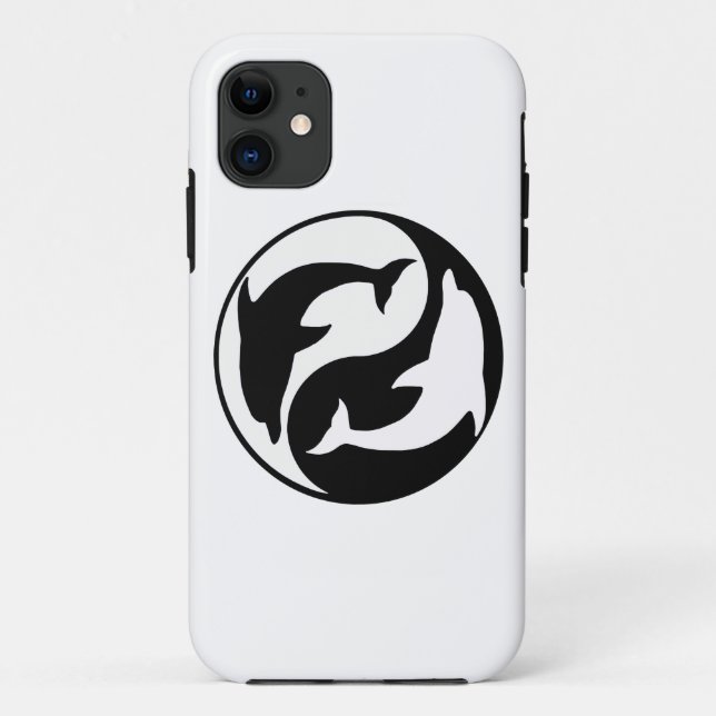 Yin Yang Dolphins iPhone 5G Coque (Dos)