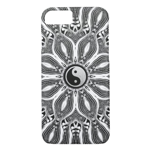 Yin Yang Flower of Life iPhone 7 Coque (Dos)