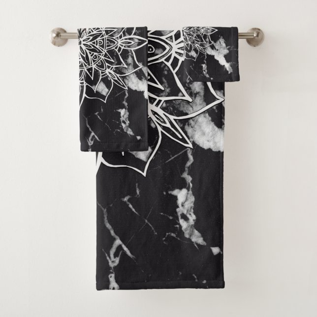 Yin Yang Mandala sur le marbre #1 (En situation)