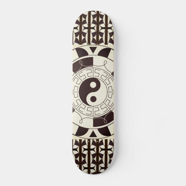 Yin Yang Motif Skateboard Deck (Recto)