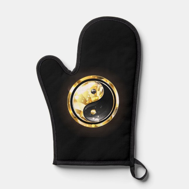 Yin Yang or en or sur fond noir (Recto)