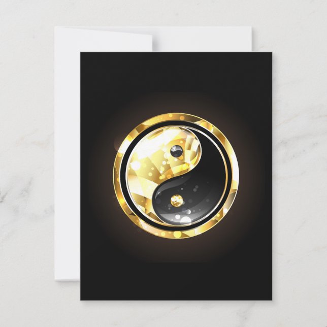 Yin Yang or sur noir (Devant)