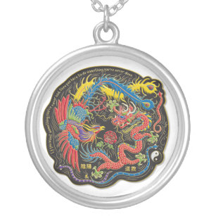 Yin Yang Phoenix et collier de dragon