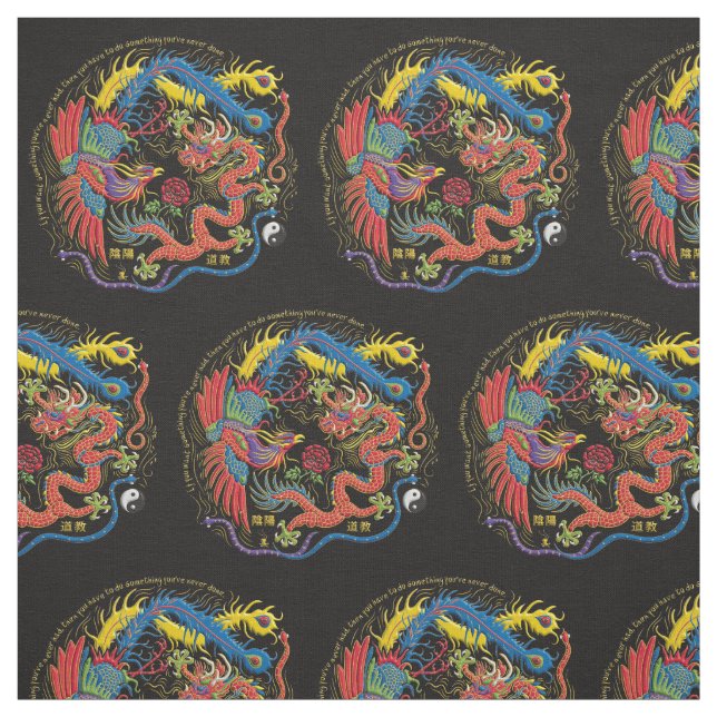 Yin Yang Phoenix et tissu de dragon (Échantillon)