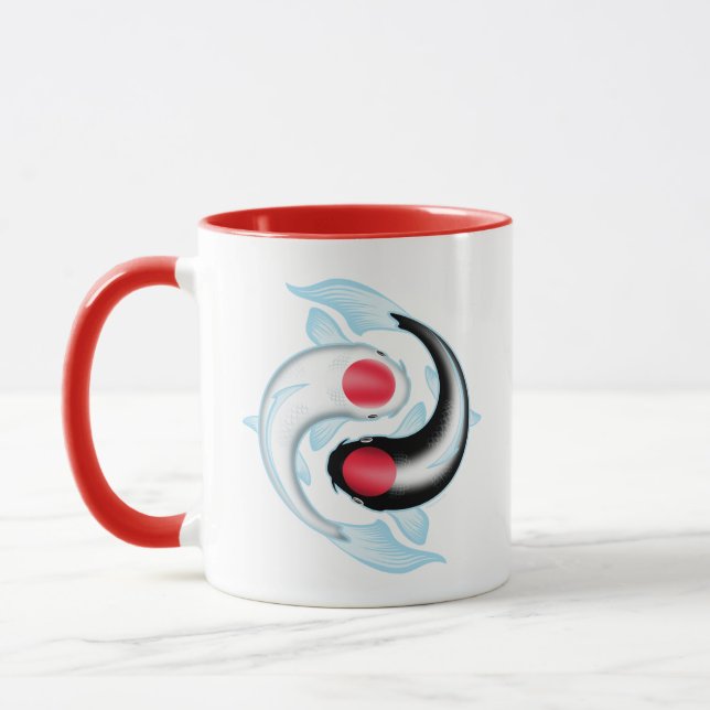 Yin Yang Tancho Koi Mug (Gauche)