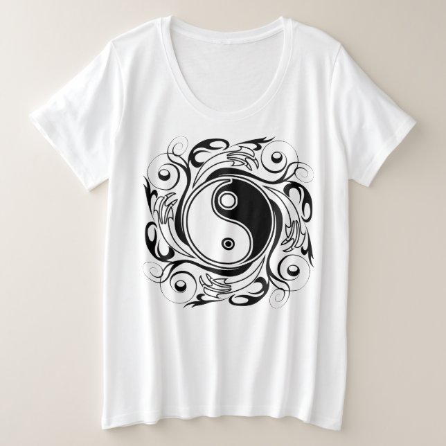 Yin Yang Tattoo Style ornemental (Design devant)