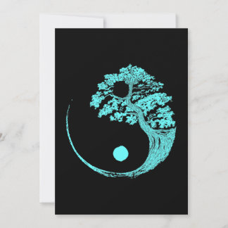 Yin Yang Turquoise Blue Bonsai Tree Japonais
