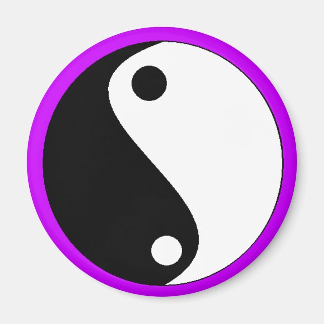 YIN-YANG violet- aimant - Customisé (Devant)