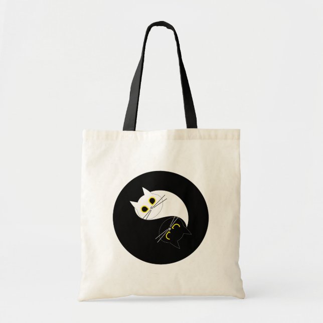 YIN YANG Zen Cat Sac fourre-tout réutilisable (Devant)