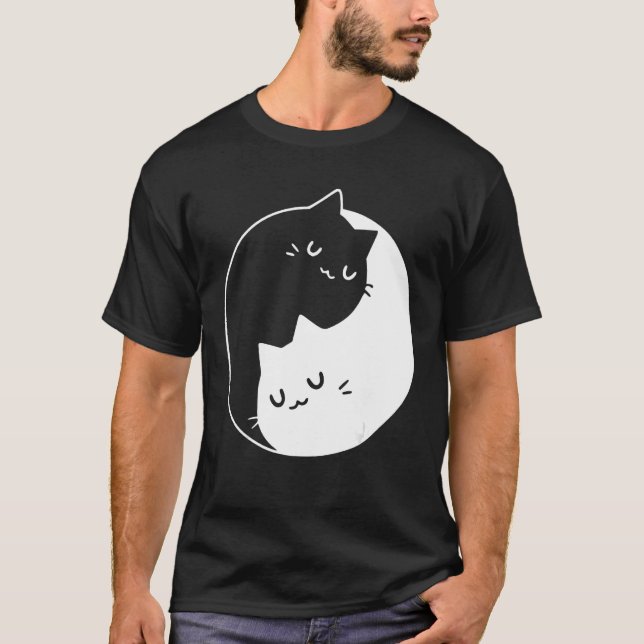 Ying Yang Chats Chat T-Shirt Tee 1 (Devant)