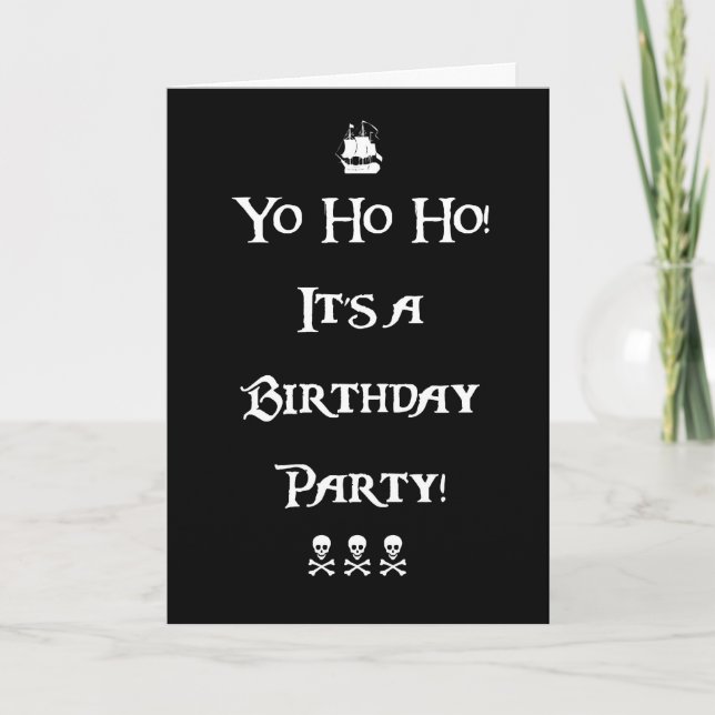 Yo Ho Pirate Anniversaire Fête Invitation (Devant)